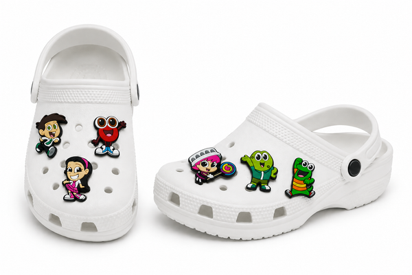 Charms Oficiales de Atención Atención para Zapatos Tipo Crocs – Set de 6