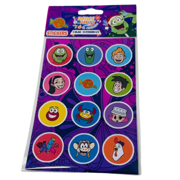 Stickers Oficiales de Atención Atención - Pack de 24 Pegatinas