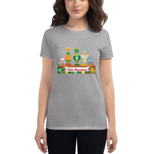 Camiseta de manga corta para mujer Cascanueces Navidad