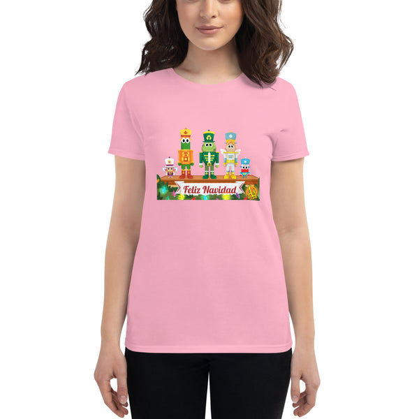 Camiseta de manga corta para mujer Cascanueces Navidad