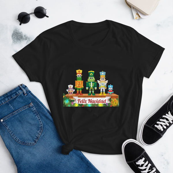 Camiseta de manga corta para mujer Cascanueces Navidad