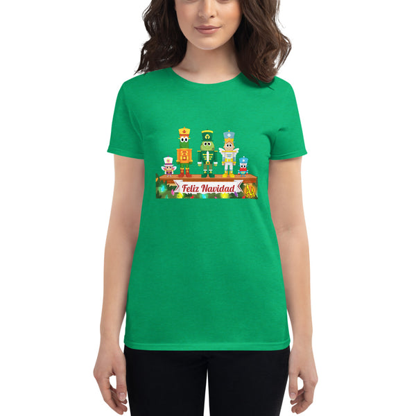 Camiseta de manga corta para mujer Cascanueces Navidad