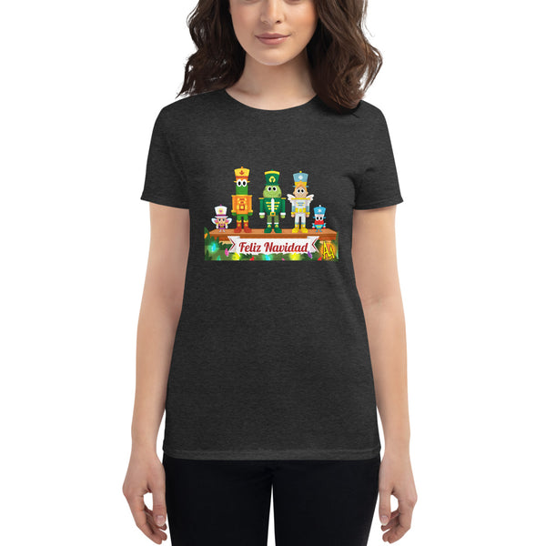 Camiseta de manga corta para mujer Cascanueces Navidad